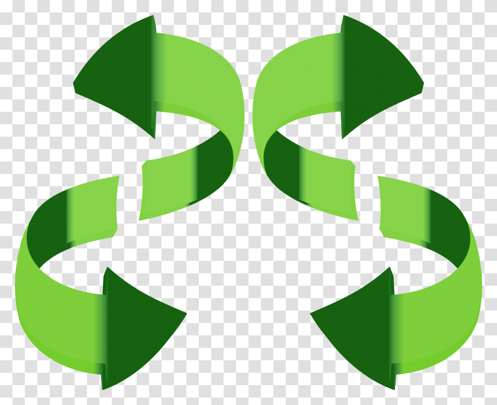 Green Curved Arrow Green Curve Arrows, Recycling Symbol, Logo, Trademark Transparent Png