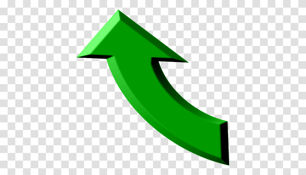 Green Curved Arrow N4 Free Image Download Green Curved Left Up Arrow, Axe, Tool, Symbol, Text Transparent Png