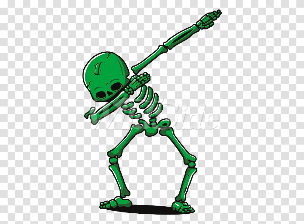 Green Dabbing Skeleton Cartoon Cartoon Skeleton Transparent Png