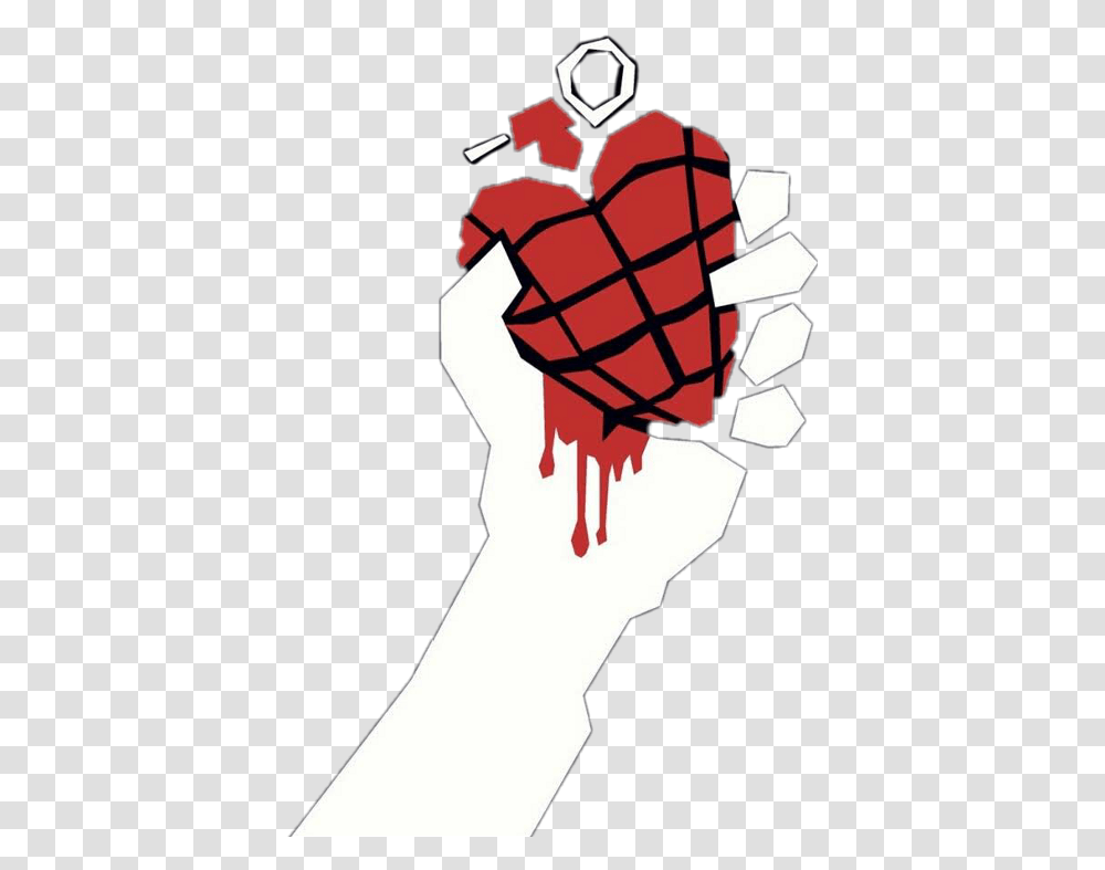 Green Day Heart Hand Grenade Clipart Full Size Clipart Logo Green Day Band, Hot Air Balloon, Aircraft, Vehicle, Transportation Transparent Png