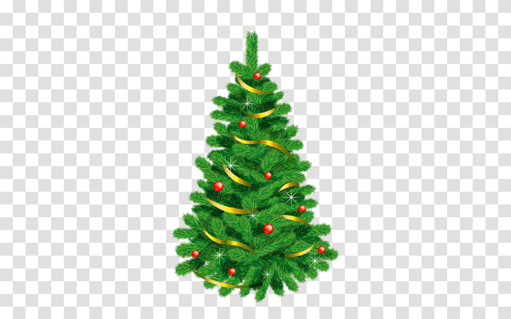 Green Deco Christmas Tree Clipart Cartoon Background Christmas Tree, Ornament, Plant, Bush, Vegetation Transparent Png