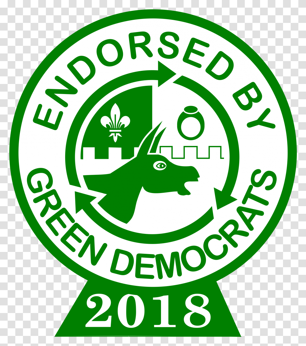 Green Dems 2018 Endorsement High Res Color Circle, Logo, Trademark, Badge Transparent Png