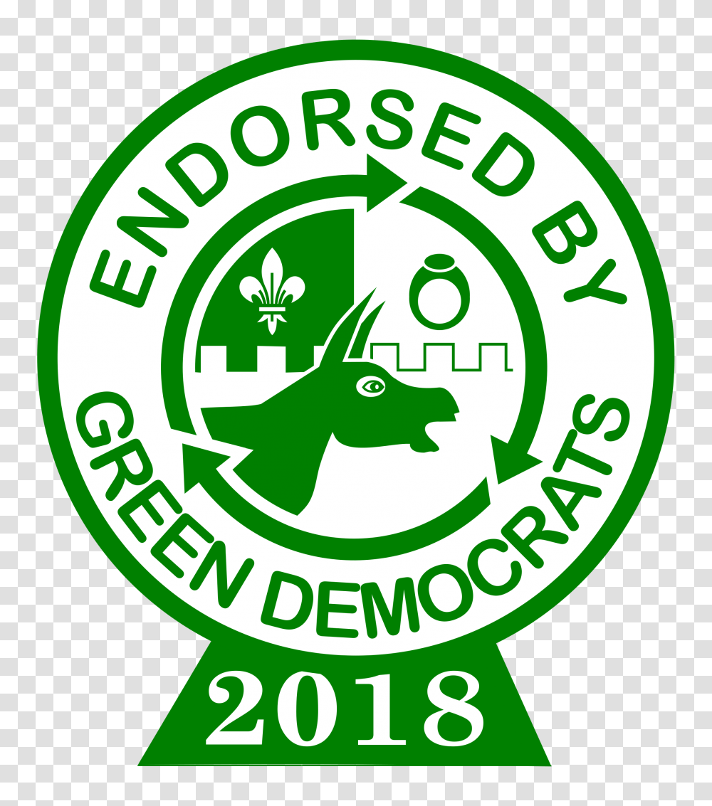 Green Dems Endorsement High Res Color, Logo, Trademark, Badge Transparent Png