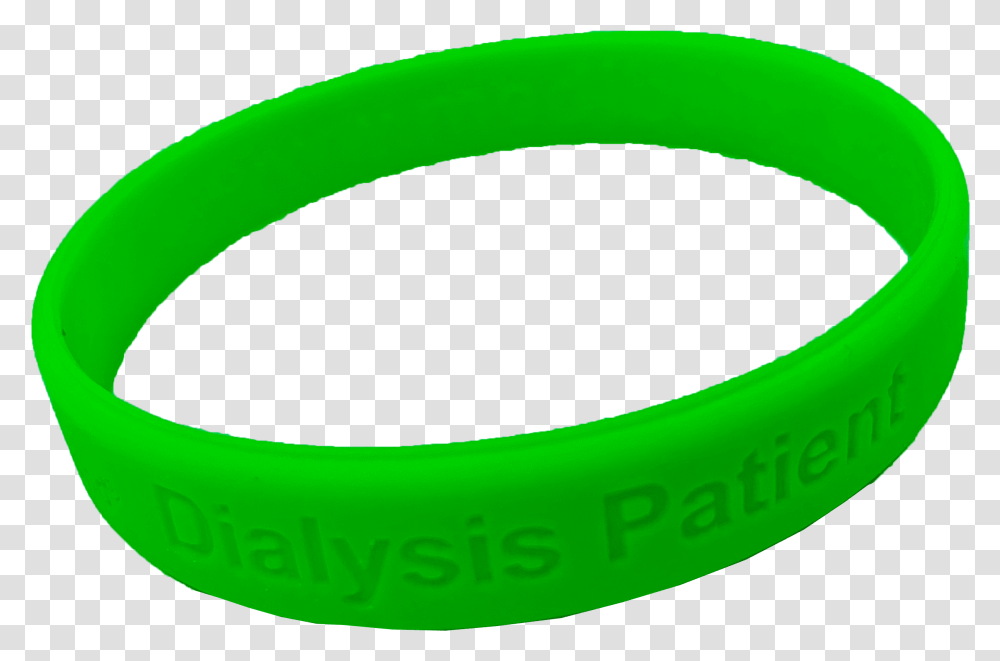 Green Dialysis Alert Wristband Bangle, Tape, Oval Transparent Png