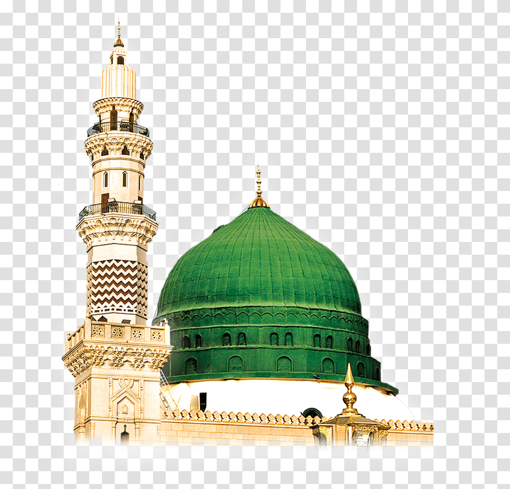 Green Dome Masjid Nabawi, Architecture, Building, Mosque, Lamp Transparent Png