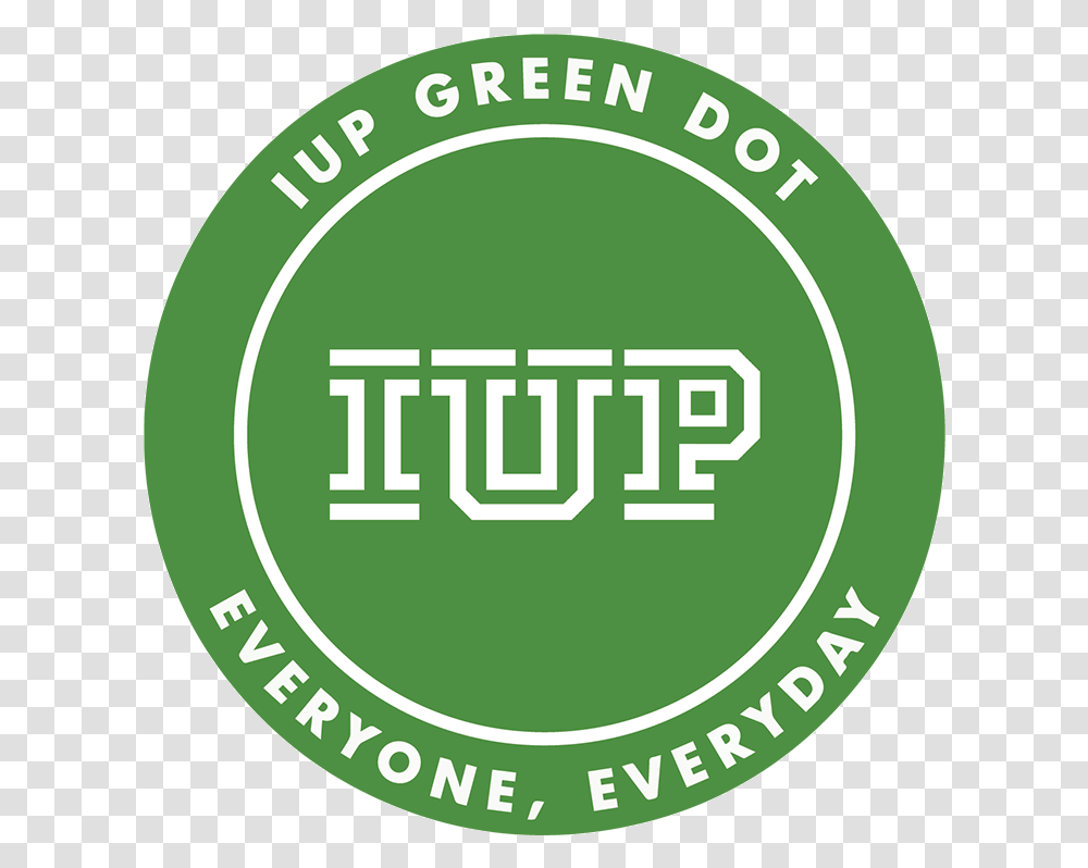 Green Dot Indiana University Of Pennsylvania, Label, Text, Logo, Symbol Transparent Png