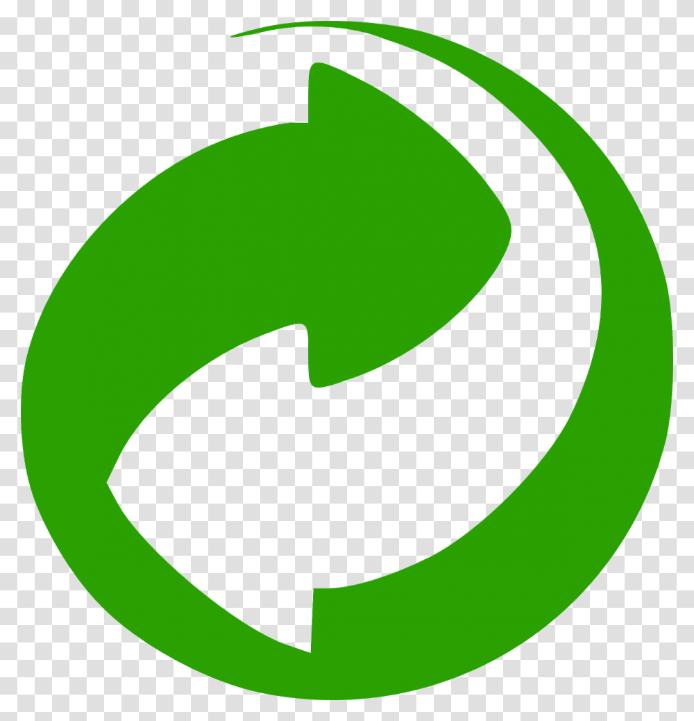 Green Dot Logo Recycling Packaging Material, Trademark, Recycling Symbol Transparent Png