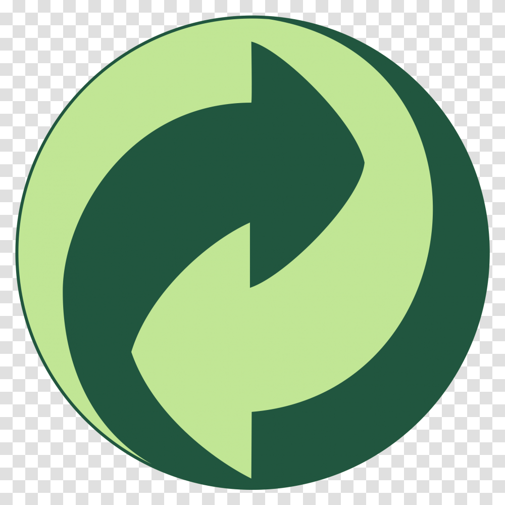 Green Dot Recycling Symbols, Logo, Trademark Transparent Png