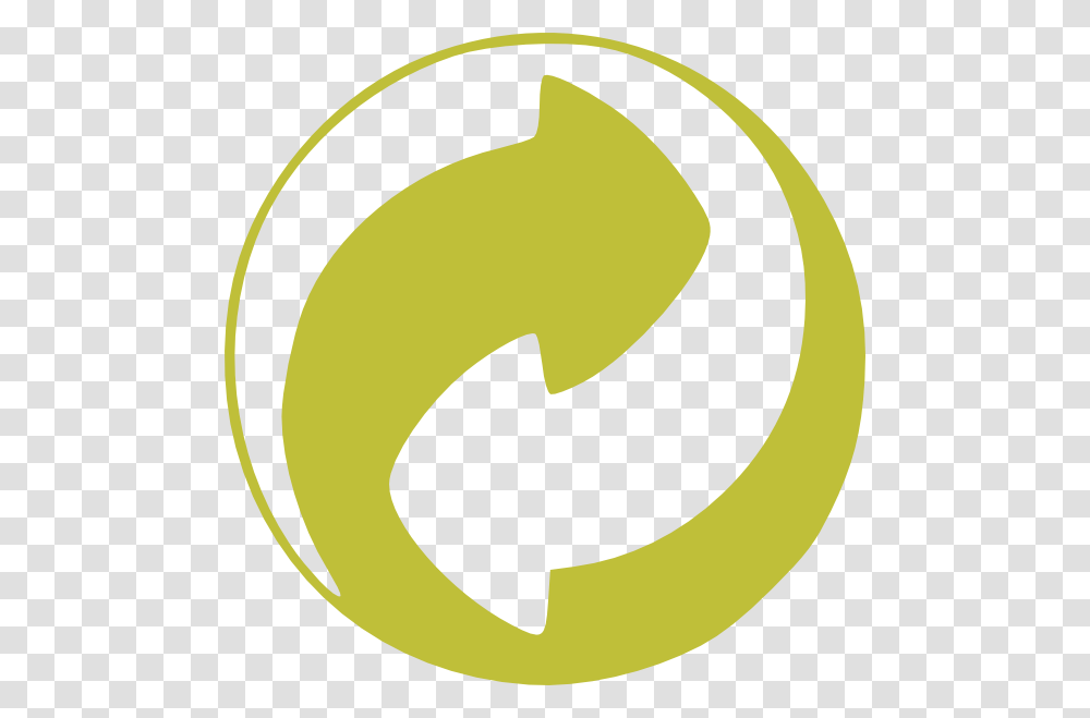 Green Dot Symbol, Recycling Symbol, Logo, Trademark, Banana Transparent Png