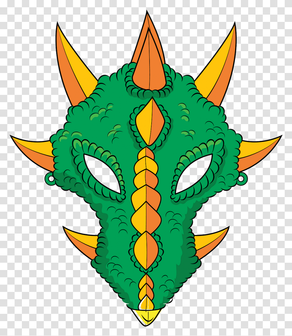 Green Dragon Mask Clipart Transparent Png