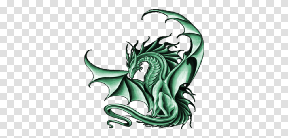 Green Dragon Ninja Clan Logo Mythical Dragon Tattoo Designs,  Transparent Png