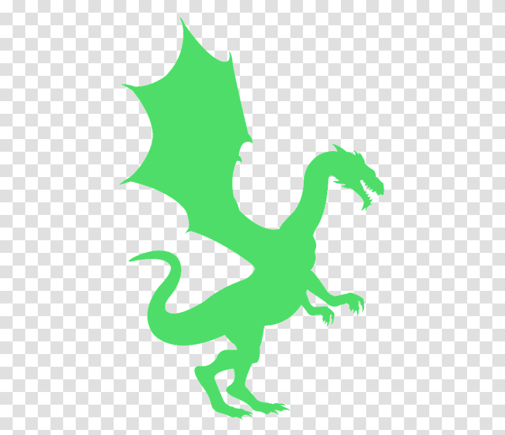 Green Dragon Silhouette Clipart, Reptile, Animal, Crocodile, Alligator Transparent Png