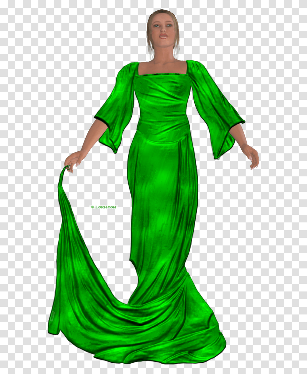 Green, Dress, Costume, Female Transparent Png