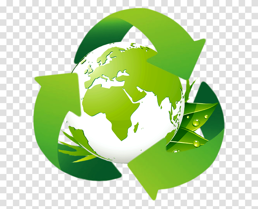 Green Earth, Recycling Symbol Transparent Png