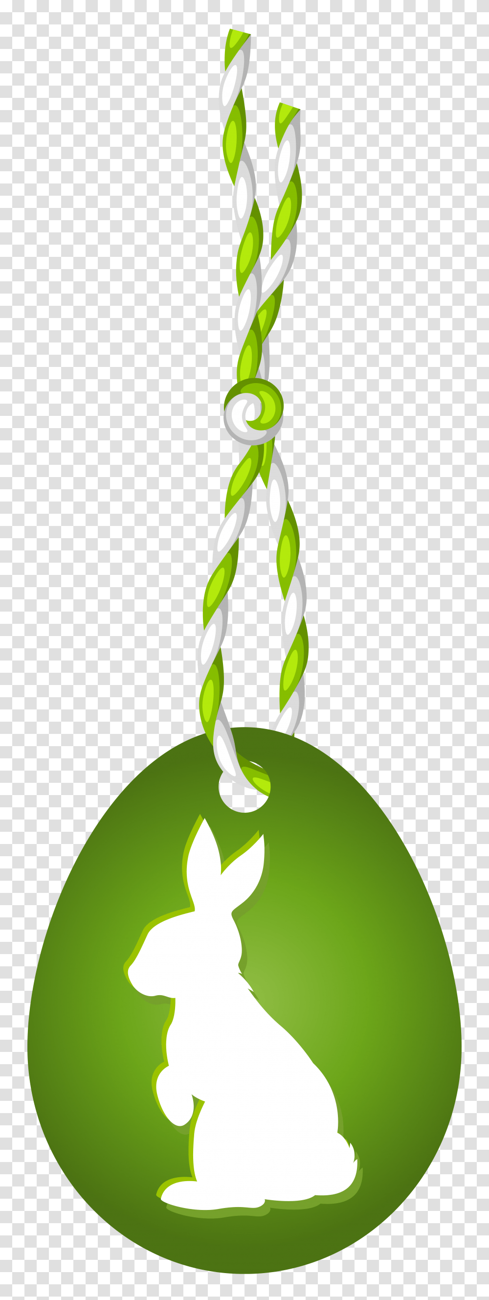 Green Easter Hanging Egg With Bunny Clip Art Gallery, Plant, Recycling Symbol Transparent Png