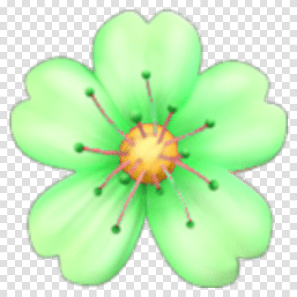 Green Emoji Flor, Plant, Flower, Blossom, Toy Transparent Png