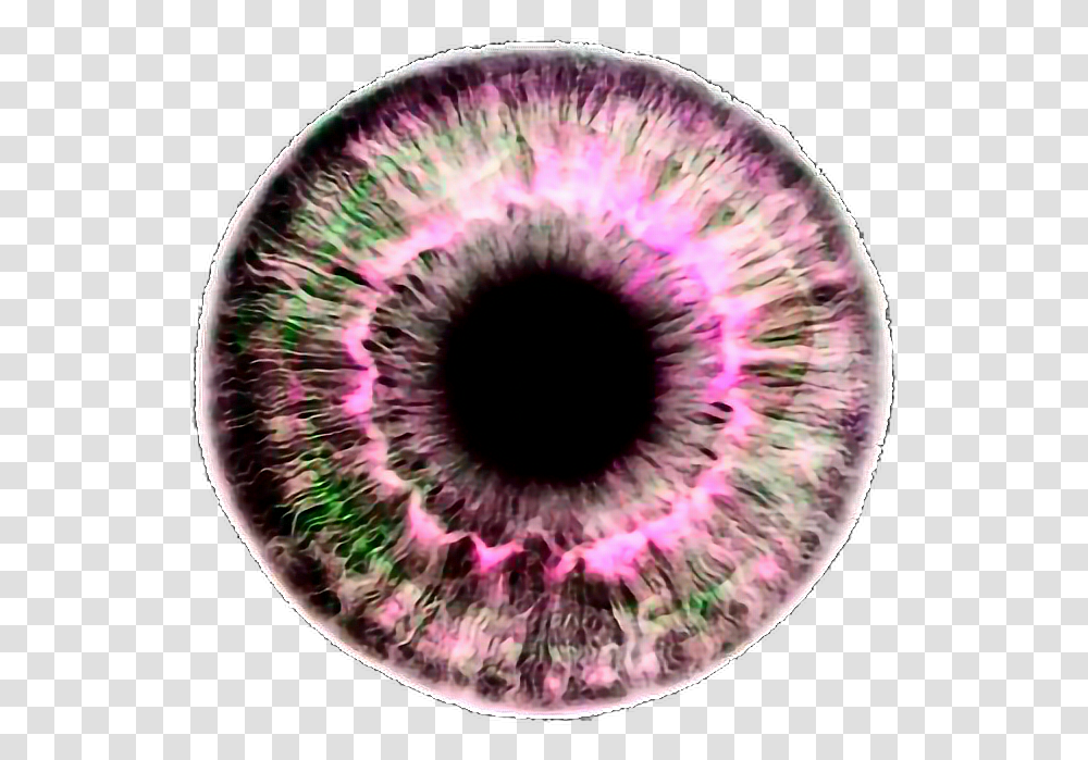 Green Eye Lens, Ornament, Pattern, Purple, Fractal Transparent Png