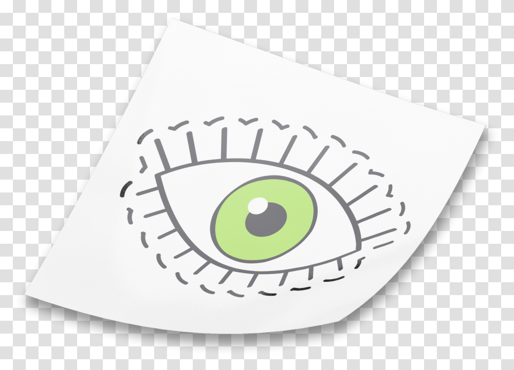 Green Eye Square Sticker - Pretty Art Online Circle, Label, Text, Paper, Food Transparent Png