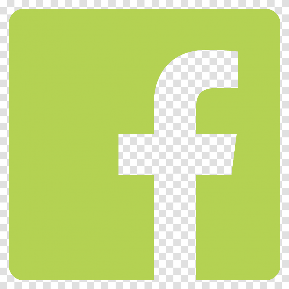 Green Facebook Icon Facebook Icon Green, Word, Cross, Label Transparent Png