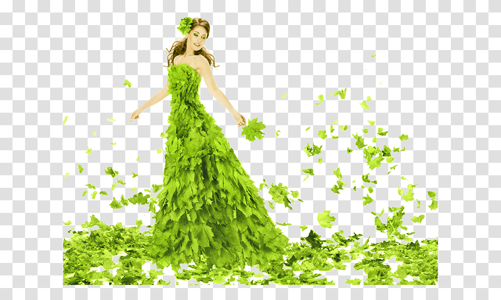 Green Fashion, Dress, Tree, Plant Transparent Png