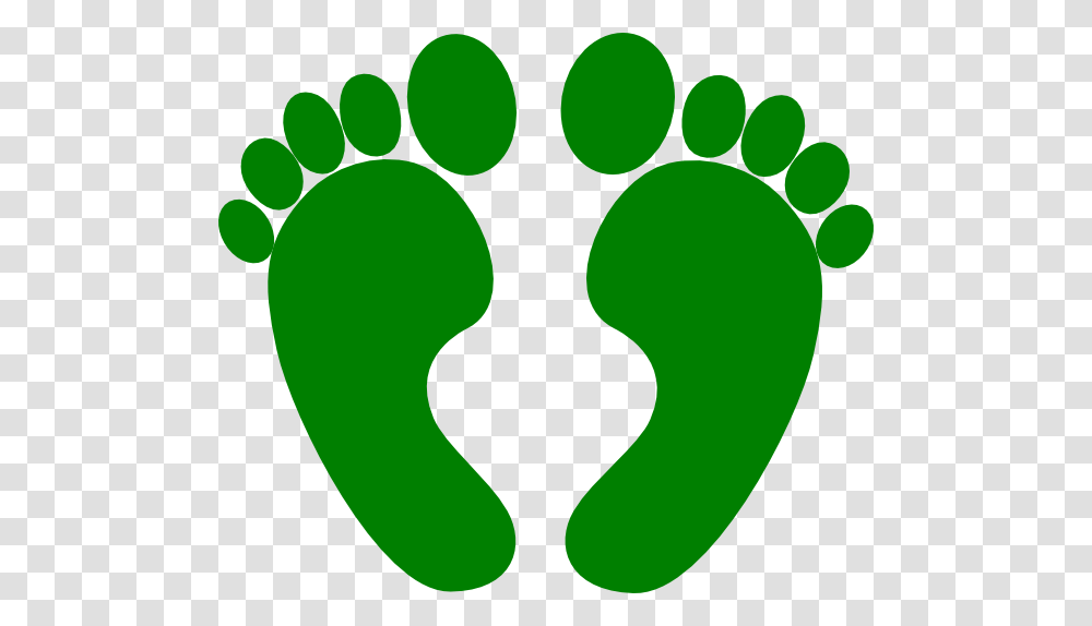 Green Feet Side By Side Slightly Longer Feet Clip Art, Footprint Transparent Png
