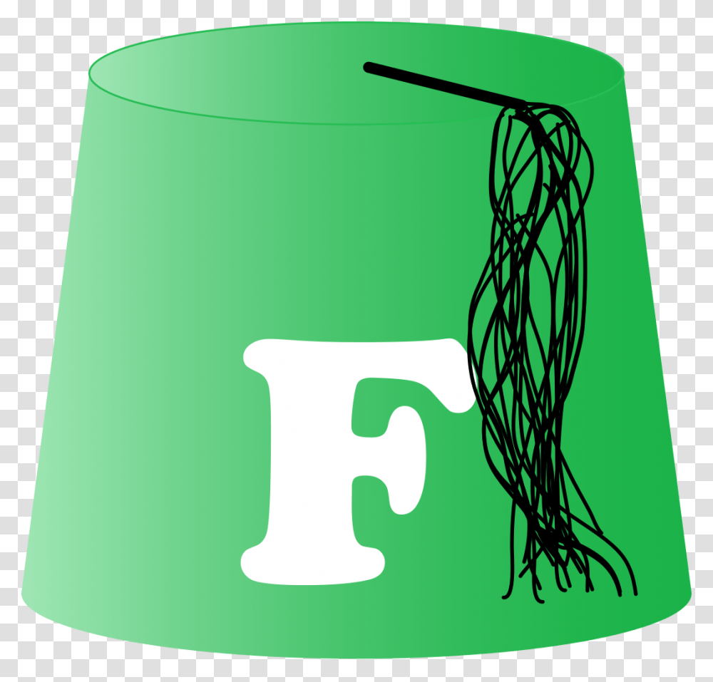 Green Fez White F, Cylinder, Tin, Can, Number Transparent Png
