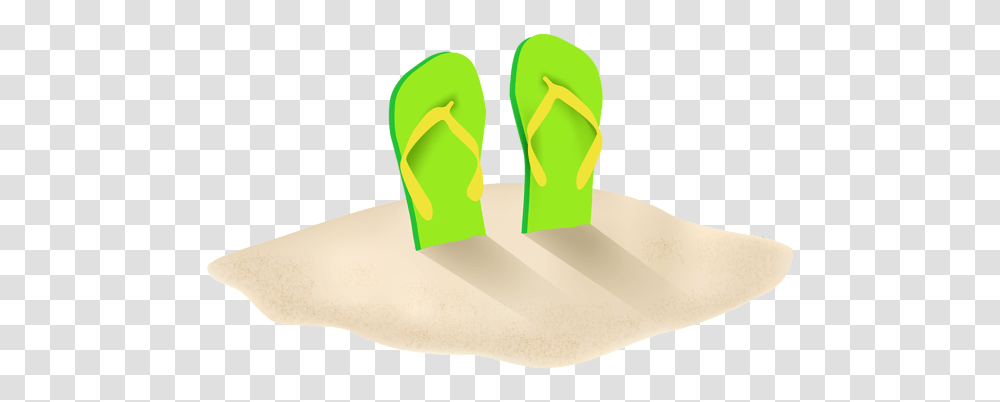 Green Flip Flops In Sand Clipart Image Regalos, Apparel, Footwear, Flip-Flop Transparent Png