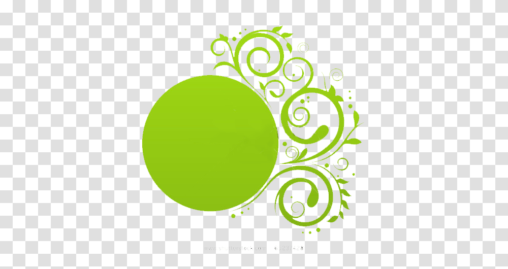 Green Floral Banner, Tennis Ball, Sport, Sports Transparent Png