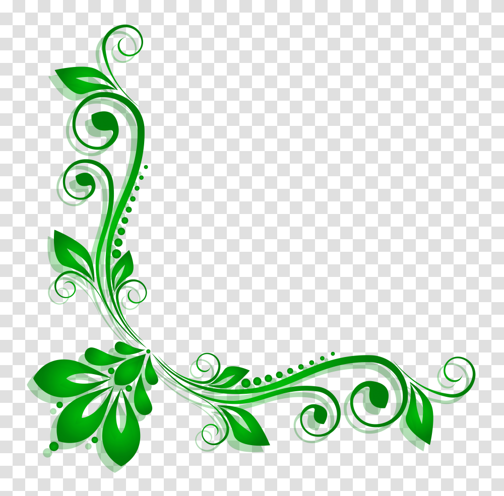 Green Floral Deco, Plant, Vase, Jar Transparent Png