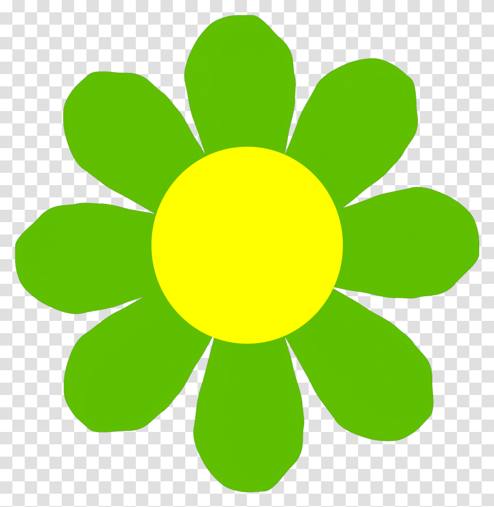 Green Flower Svg Vector Clip Art Svg Clipart Green Flower Clip Art, Plant, Blossom, Daisy, Daisies Transparent Png