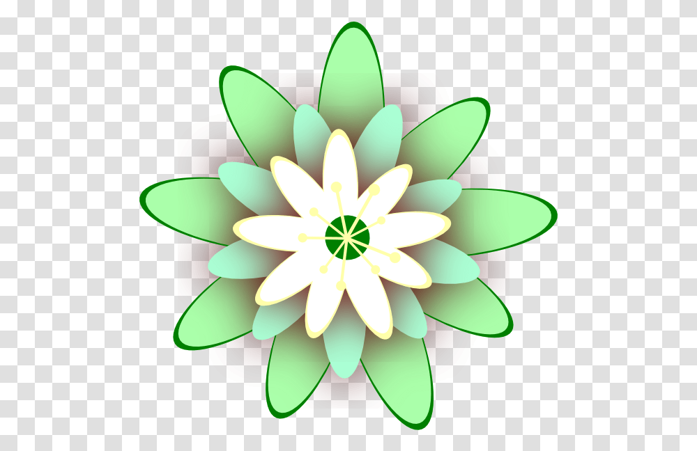 Green Flowers Art Image Pink Flower Clip Art, Plant, Pattern, Blossom, Ornament Transparent Png