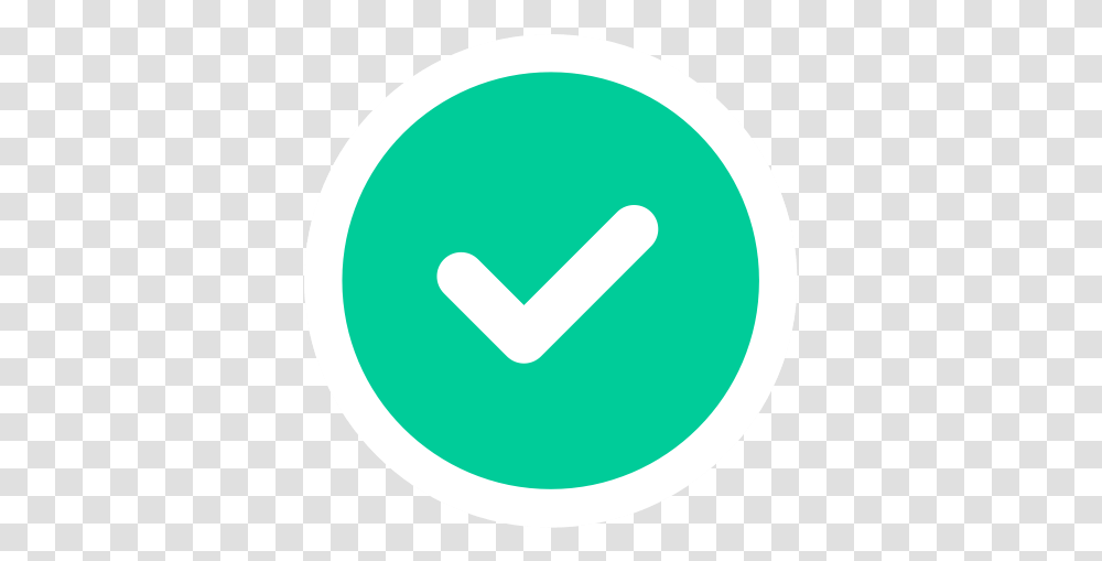 Green Font Line Logo Circle Icon Symbol Success Check Gif, Trademark, Sign, Text, Road Sign Transparent Png