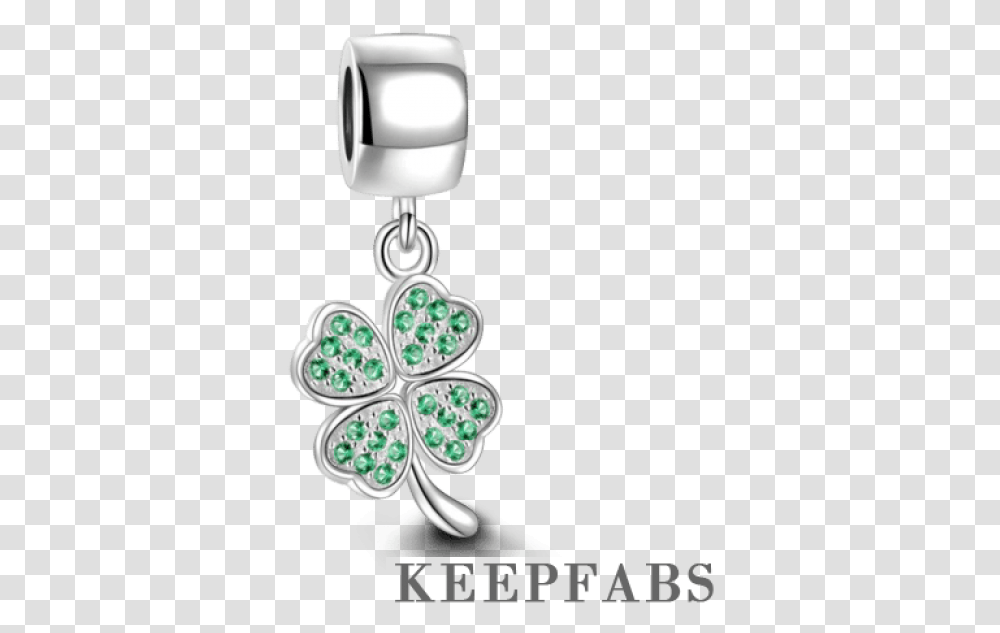 Green Four Leaf Clover Dangle Charm Silver Bracelet, Pendant, Accessories, Accessory, Jewelry Transparent Png