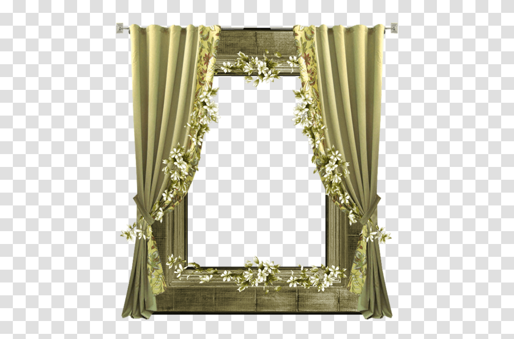 Green Frame, Curtain, Mirror, Texture, Photo Booth Transparent Png