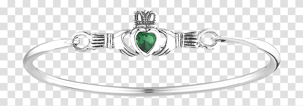 Green Gem Claddagh Bangle Bracelet Engagement Ring, Accessories, Accessory, Jewelry, Gemstone Transparent Png