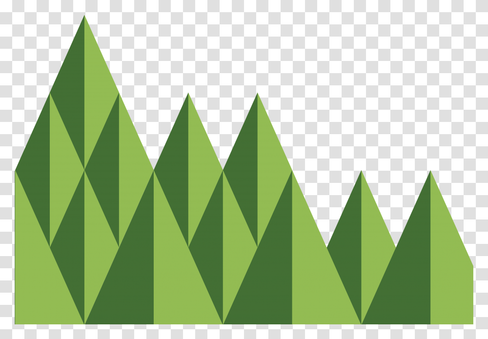 Green Geometric Shapes, Triangle, Plant, Leaf, Tree Transparent Png
