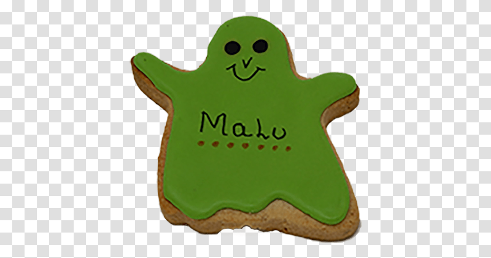 Green Ghosts Decorated Halloween Cookie Royal Icing, Food, Biscuit, Birthday Cake Transparent Png