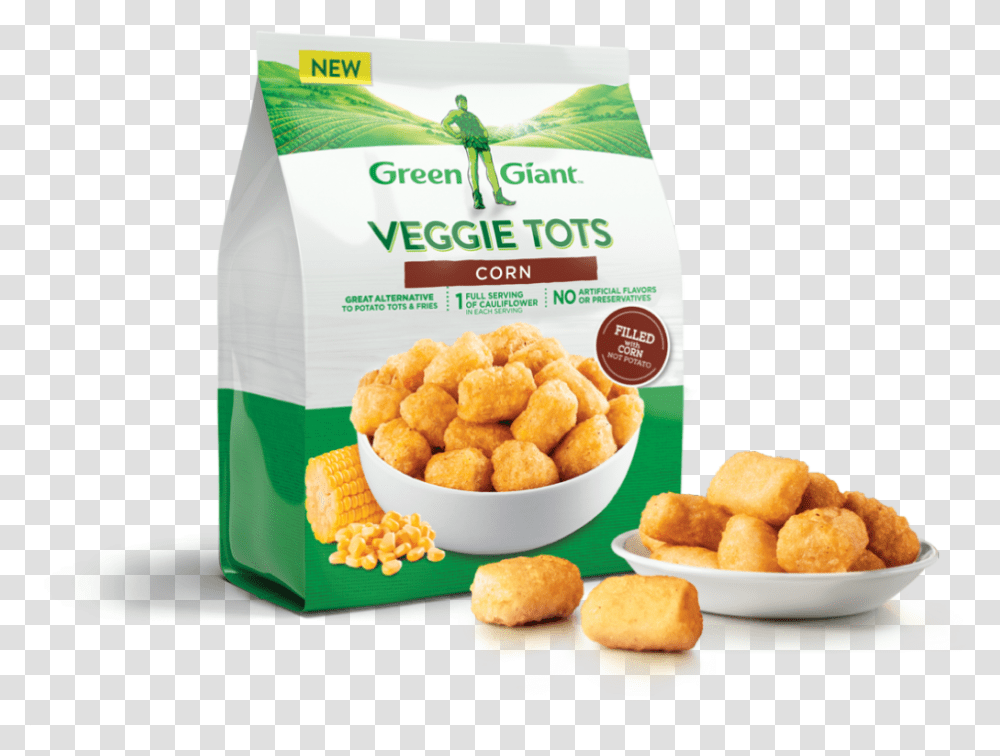 Green Giant Cauliflower Tots, Nuggets, Fried Chicken, Food, Person Transparent Png