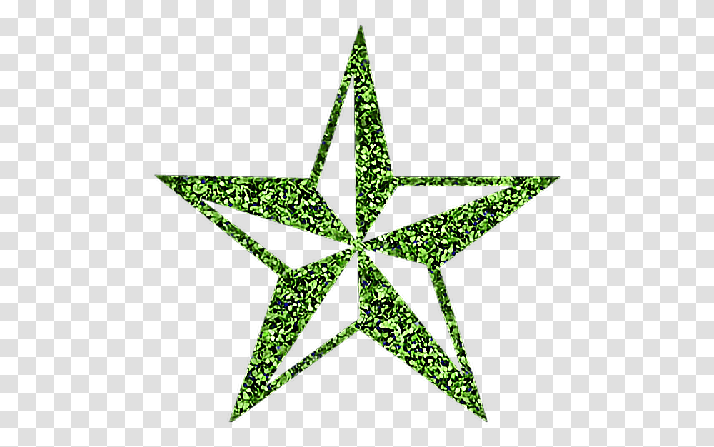 Green Glitter Sparkling Star Sticker Mens Star Tattoo Designs, Star Symbol Transparent Png