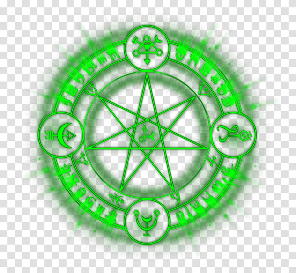 Green Glow Dr Strange Magic Circle, Lighting, Star Symbol, Neon Transparent Png