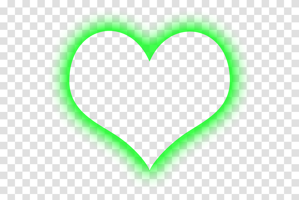 Green Glow Heart, Rug Transparent Png