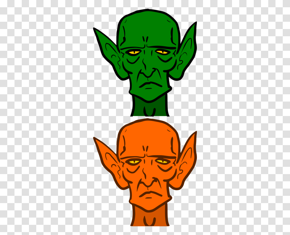 Green Goblin Cartoon Drawing Pointy Ears, Face, Person, Emblem Transparent Png