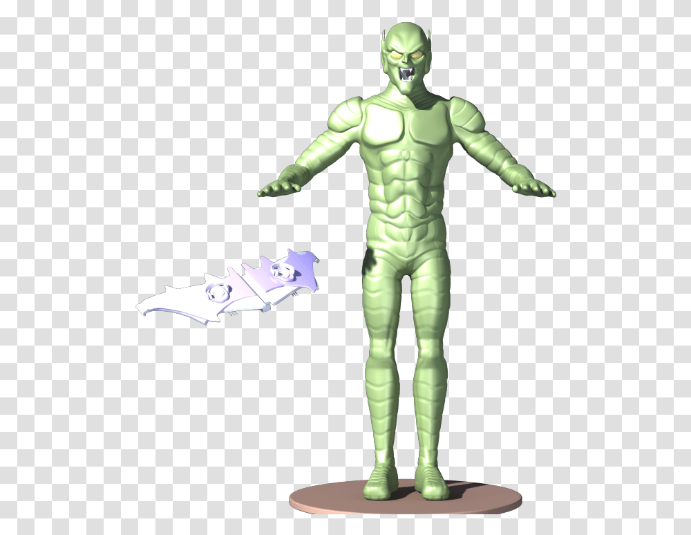 Green Goblin Glider Figurine, Person, Human, Toy, Alien Transparent Png