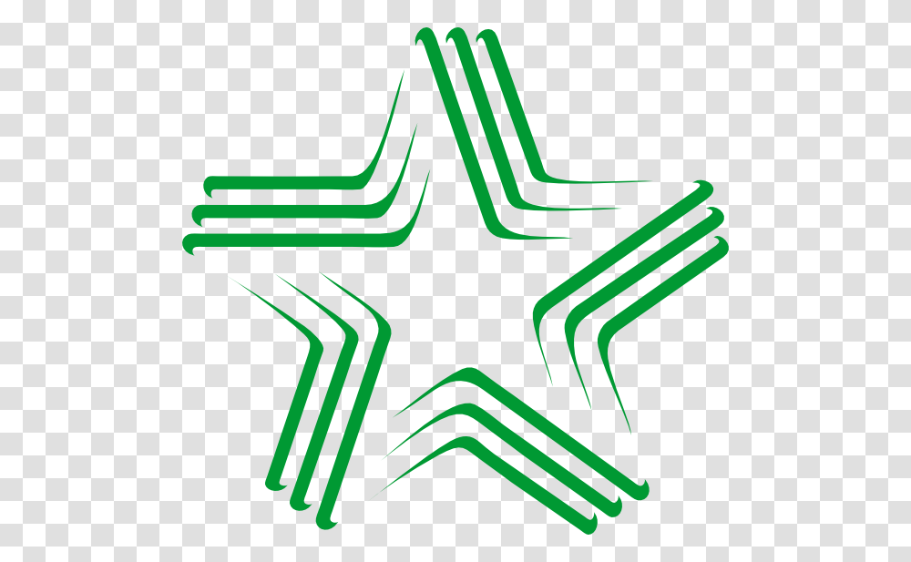 Green Gradient Star With Stripes Clip Art, Logo, Trademark Transparent Png