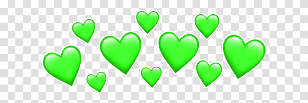 Green Greenheart Emoji Emojiiphone Emojicrown Orange Heart Emoji Crown, Interior Design, Indoors, Pillow, Cushion Transparent Png