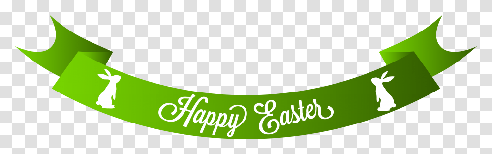 Green Happy Easter Banner Clip Art Image Banner Happy Easter Clipart, Label, Plant, Outdoors Transparent Png
