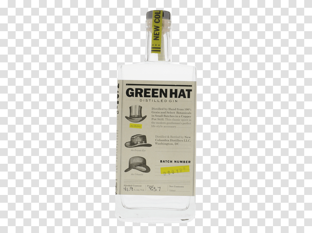 Green Hat Gin Green Hat Gin Distillery, Label, Poster, Advertisement Transparent Png
