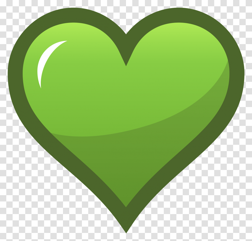 Green Heart 3 Image Green Heart Icon Free, Tennis Ball, Sport, Sports, Pillow Transparent Png