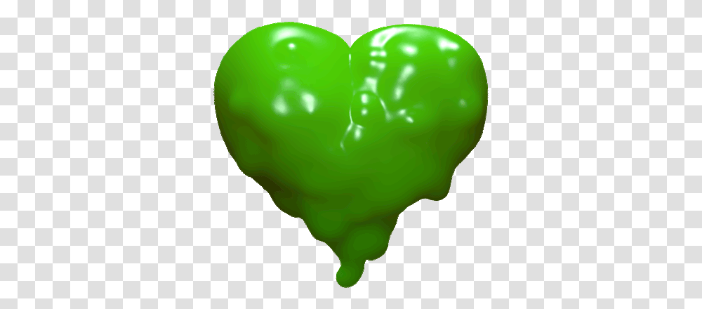 Green Heart Beat Gif Green Slime Heart Gif, Plant, Pepper, Vegetable, Food Transparent Png