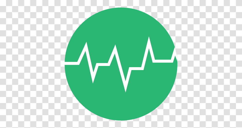 Green Heart Beat Heartbeat Icon, First Aid, Symbol, Recycling Symbol, Batman Logo Transparent Png